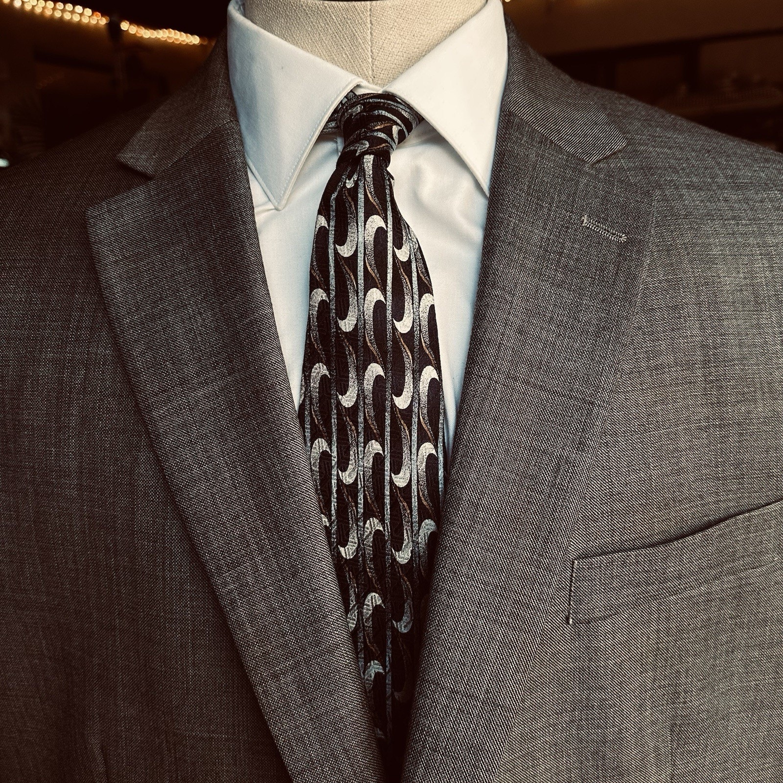 Chaps Men 48l Sport Coat Blazer Gray Wool Two Button Single Vent